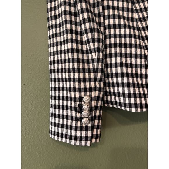 NWT Veronica Beard Cutaway Checkered Dickey Jacket Blazer Size 0 - Picture 9 of 13